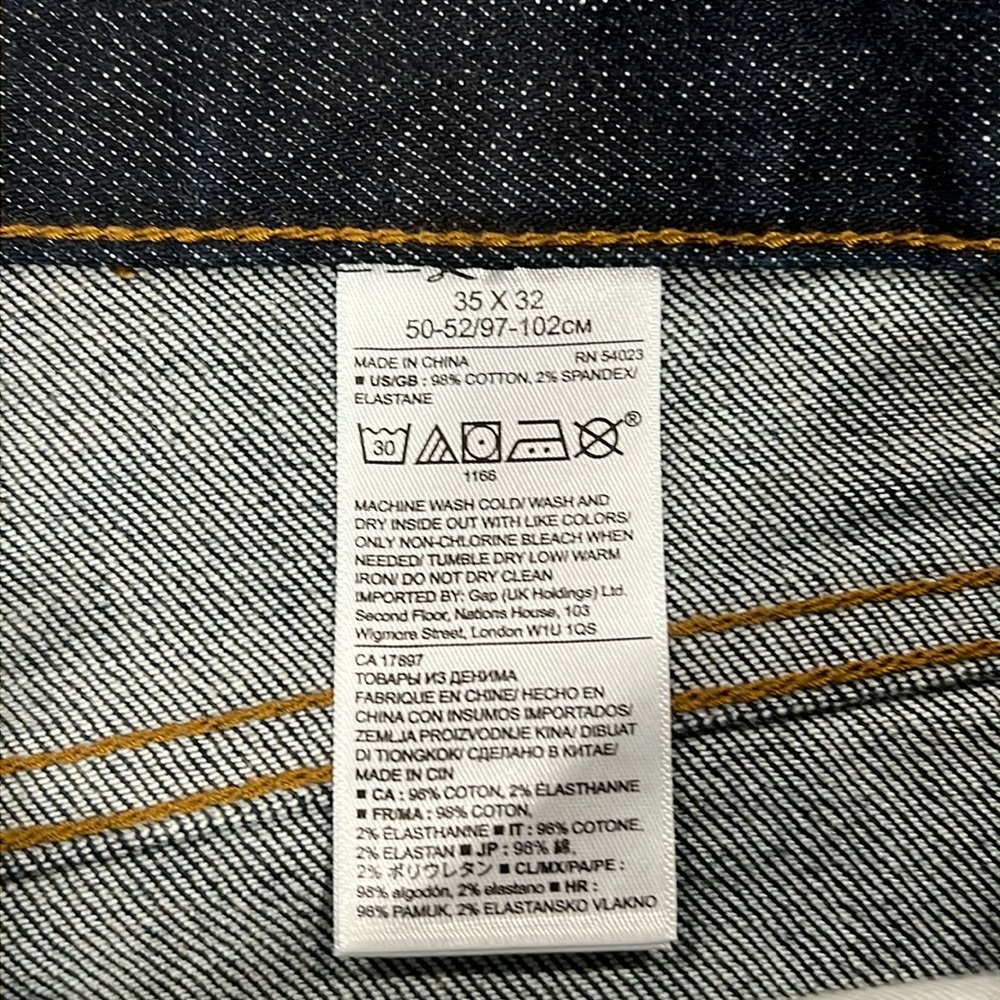 Banana Republic Slim Medium Wash Men’s Denim Jeans Size 35x32 - Picture 5 of 10
